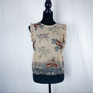 Nordstrom Lucy Paris Embroidered Tank Sz. S